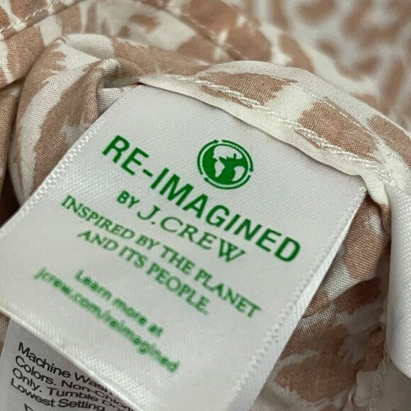 J. Crew Classic Fit Ruffle High Neck Button Up Shirt Popover Leopard Print Top - Picture 8 of 9